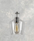 Forte 2679-01-55 9 One Light Cord-Hung Glass Mini Pendant, Brushed Nickel by Vanessa Jane