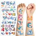 SBOBUY Shark Temporary Tattoos 10 Sheets Birthday Party Supplies Green by Deal US