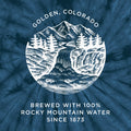 Coors Banquet Beer Logo T-Shirt - Navy Spider Tie Dye by Tee Luv