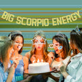 Zatain Big Scorpio Energy Banner Gold Horoscope Astrology Party Decor by Deal US