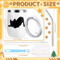Yoiemivy French Bulldog Insulated Wine Tumbler Set 2, 12oz, Christmas Gift by Deal US