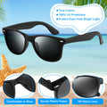 Pack Black Sunglasses Bulk Retro Black Shades Party Sunglasses for Adult Men W