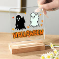 YouerCrystal Halloween Sign Colorful Glass Ghost Decor 3.94 Inch by Deal US