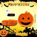 LemonRoad Halloween Ceramic Pumpkin Candy Dishes 7.87'' Orange 4 Pcs by Deal US