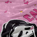 LOSIVISHE Halloween Flannel Throw Blanket Pink Ghost Pattern 50x70 in by Deal US