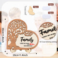 HPNIUB 3D Family Tree Decor Personalized Names Sign 11.4x11.2 Multicolor by Deal US