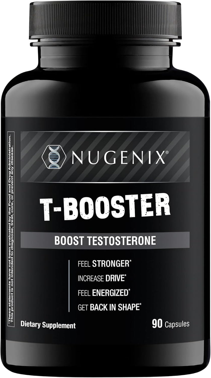 Nugenix T-Boost Free Testosterone Booster for Men, 90 Capsules