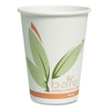 Dart Bare by Solo Eco-Forward Recycled Content PCF Paper Hot Cups, 12 oz, Green/White/Beige, 1,000/Carton