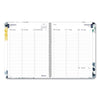 Blueline Soft Cover Design Weekly/Monthly Planner, Floral Watercolor Artwork, 11 x 8.5, White/Blue/Yellow, 12-Month (Jan to Dec): 2023