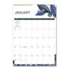 Blueline 12-Month Colorful Wall Calendar, Watercolor Gold Detail Floral Artwork, 12 x 17, White Sheets, 12-Month (Jan to Dec): 2023