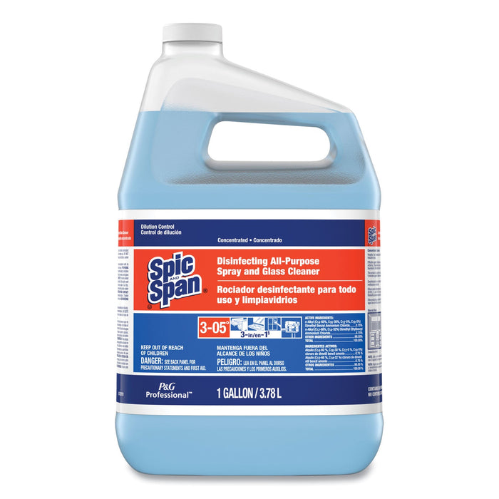 Spic and Span Disinfecting All-Purpose Spray and Glass Cleaner, Concentrated, 1 gal, 2/Carton