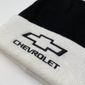 Chevrolet Bowtie Beanie - White and Black by Tee Luv