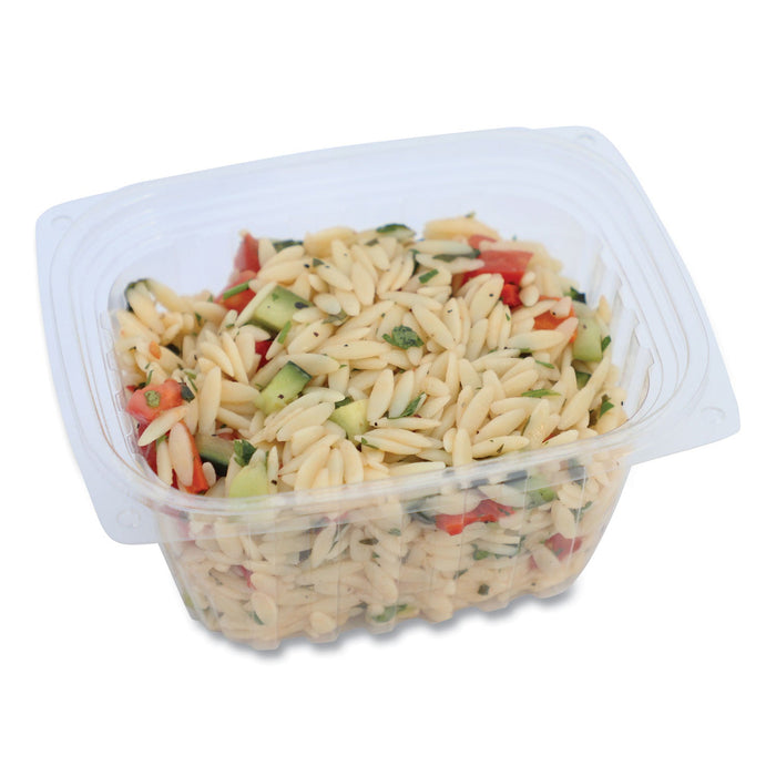 World Centric PLA Rectangular Deli Containers, 16 oz, 4.8 x 5.9 x 2.8, Clear, Plastic, 900/Carton