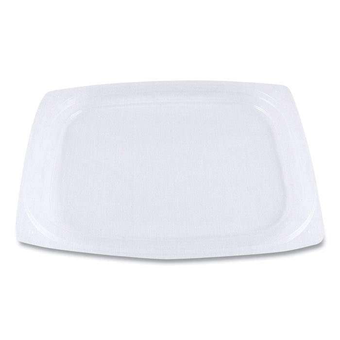 World Centric PLA Rectangular Deli Container Lids, 4.8 x 5.9 x 0.3, Clear, Plastic, 900/Carton