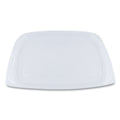 World Centric PLA Rectangular Deli Container Lids, 6.5 x 7.5 x 0.3, Clear, Plastic, 600/Carton