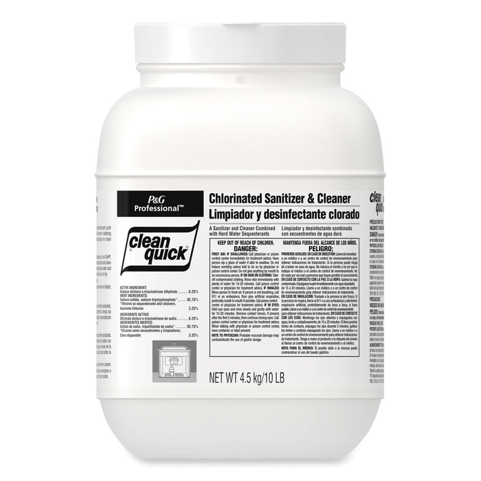 Clean Quick Powdered Sanitizer/Cleanser, 10 lb Bucket, 3/Carton