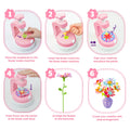 Kingci Fabric Flower Bouquets DIY Kit 117PCS Pink Creative Craft Set by Deal US