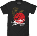 Miller Genuine Draft Eagle T-Shirt - Black by Tee Luv