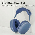 In 1 Case Cover For Airpods Max, Clear Tpu Ear Cup Protectors & Silicone Earpad
