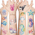 SBOBUY Ocean Animal Temporary Tattoos 10 Sheets Gold Cartoon Kids Party by Deal US