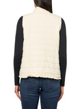 MULTIPLES Women's Plus Size Thru Collar Zip Pocket Quilted Vest, Winter White. by Deal US