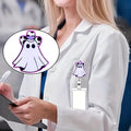 CHAONENG Funny Purple Ghost Nurse Badge Reel Retractable Clip Acrylic ID Holder by Deal US