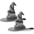 JenPen 2 Pcs Large Halloween Witch Hat Women Velvet Ruched Wide Gray One Size by Deal US