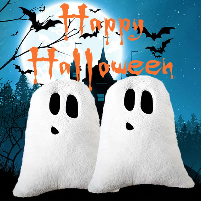 WSARZAHE Halloween Ghost Decorative Throw Pillow Flannel 11.76x7.8 Inch by Deal US