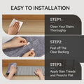 YDKGL 4PC Non-Slip Peel & Stick Stair Treads 8x30 Brown Chenille by Deal US