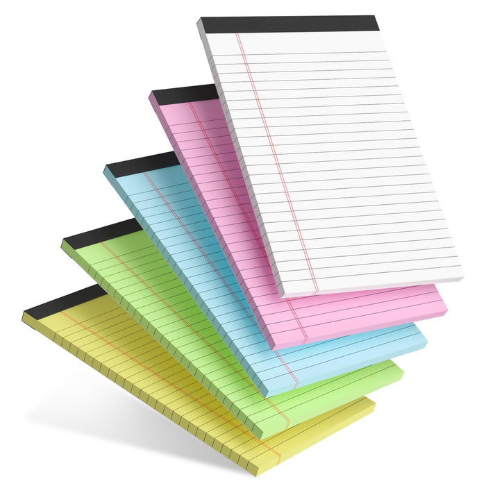 Pads 5x8 Notebook College Ruled Legal Pads Color Notepads 5 Pack Stud