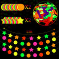 Sumind Halloween Neon Balloon Arch Kit 100 Pcs 53ft Glow Black Light Polka Dot by Deal US