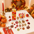 Chffcuh 130 PCS Thanksgiving Vase Fillers Fall Decor Acrylic Pumpkin Pearls by Deal US
