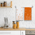 Rvsticty Fall Kitchen Towels Set 2, Floral Orange 18x26'' Thanksgiving Harvest by Deal US