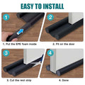Protalwell Door Draft Stopper Brown Under Door Insulator Fits 1-3/4" Doors by Deal US