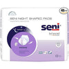 Seni Night Shaped Pads, Heavy/Overnight Absorbency, Case of 48 (6 Packs of 8)