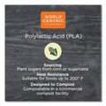 World Centric PLA Lids for TRSC60 Fiber Containers, 7.8 x 10.2 x 0.5, Clear, Plastic, 400/Carton