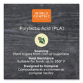 World Centric PLA Rectangular Deli Container Lids, 6.5 x 7.5 x 0.3, Clear, Plastic, 600/Carton