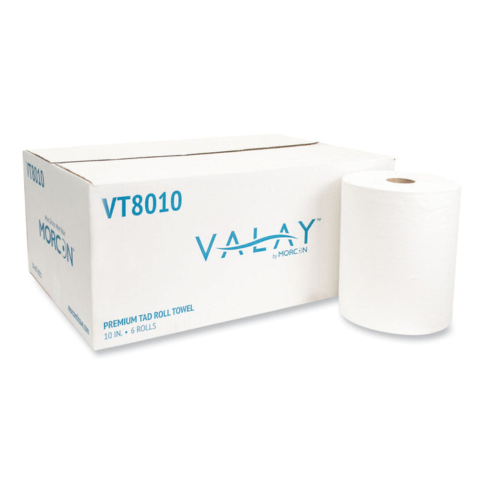 Morcon Tissue 10 Inch TAD Roll Towels, 10" x 700 ft, White, 6/Carton
