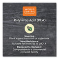 World Centric PLA Rectangular Deli Container Lids, 4.8 x 5.9 x 0.3, Clear, Plastic, 900/Carton