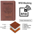 Shvigel US RFID Blocking Passport Holder Travel Case Brown Small by Deal US