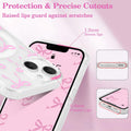 Magnetic Bow Case for iPhone 14 & 13 Pink Slim Clear by Merch Section