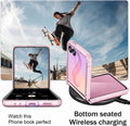 Clear Magnetic Case for Samsung Galaxy Z Flip 8 with Screen Protectors Black by Merch Section