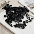 40 Pack Black 2 Inch Barrettes Women Metal Snap Hair Clips Accessories