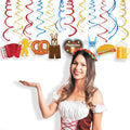 Generic Munich Oktoberfest Swirl Decorations Gold PVC Party Hanging Streamers by Deal US