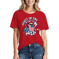 Solatria 4th of July Shirts Women USA Flag Cotton Crew Neck Red XL by Deal US
