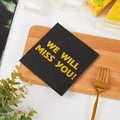 Sllyfo Retirement Party Napkins 5x5in 50PK Black Gold Farewell Decor by Deal US