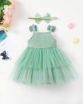 Renotemy Girl Flower Dress White Sleeveless Tutu Sundress Size 3-4T by Deal US
