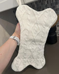 Mayler Yee Dog Christmas Stocking White Knit Bone Shape 16.7x9.6 Inch by Deal US