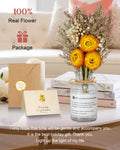 JMHACHY Preserved Sunflower Gift for Mom Birthday Yellow Natural Fibers by Deal US