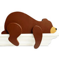 Fcimu Woodland Nursery Decor Black Bear Wooden Sleeping Bear Brown by Deal US